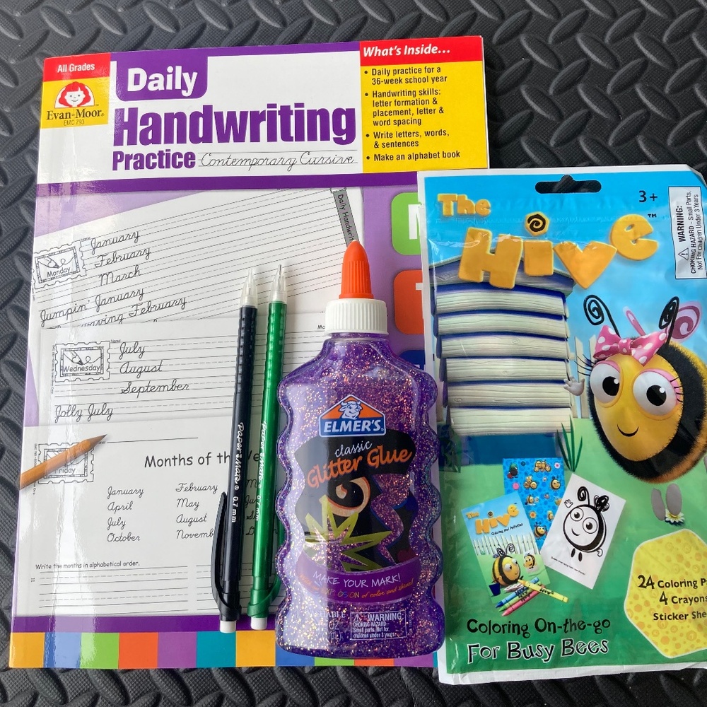 NEW EVAN-MOOR ALL GRADES PRACTICE BOOK /24 COLORING PAGES +MORE